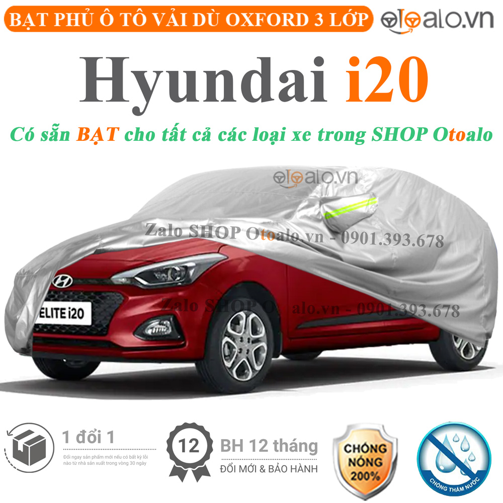 Bạt che phủ xe Hyundai I20 3 lớp cao cấp - OTOALO Bạt che phủ xe Hyundai I20 3 lớp cao cấp - OTOALO