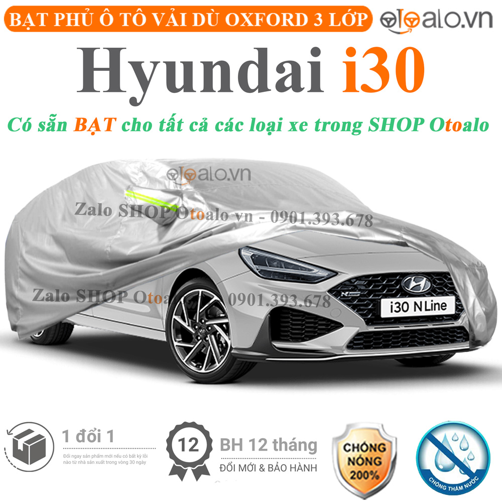 Bạt che phủ xe Hyundai I30 3 lớp cao cấp - OTOALO Bạt che phủ xe Hyundai I30 3 lớp cao cấp - OTOALO