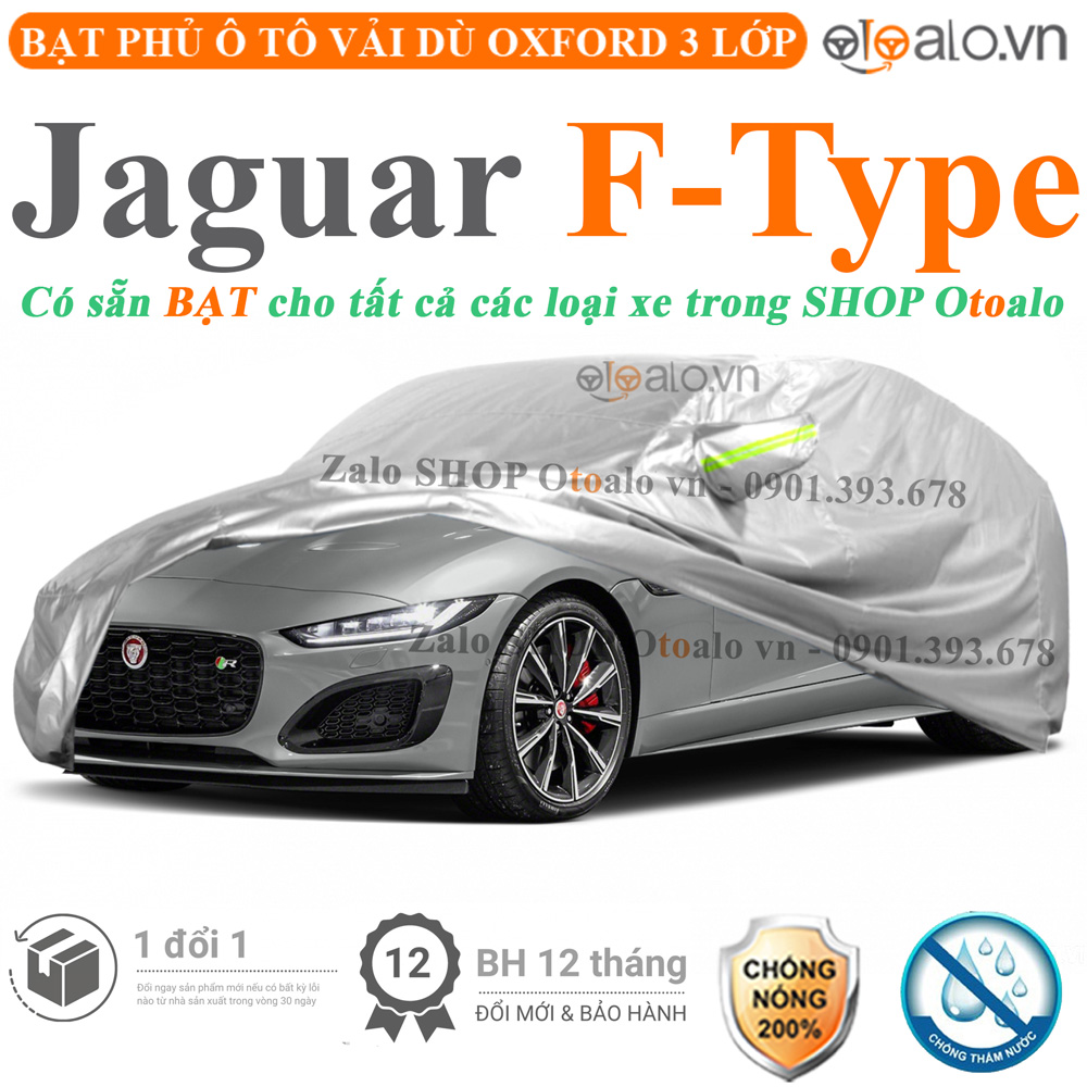 Bạt che phủ xe Jaguar F-Type 3 lớp cao cấp - OTOALO Bạt che phủ xe Jaguar F-Type 3 lớp cao cấp - OTOALO