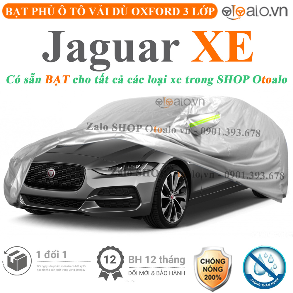 Bạt che phủ xe Jaguar XE 3 lớp cao cấp - OTOALO Bạt che phủ xe Jaguar XE 3 lớp cao cấp - OTOALO