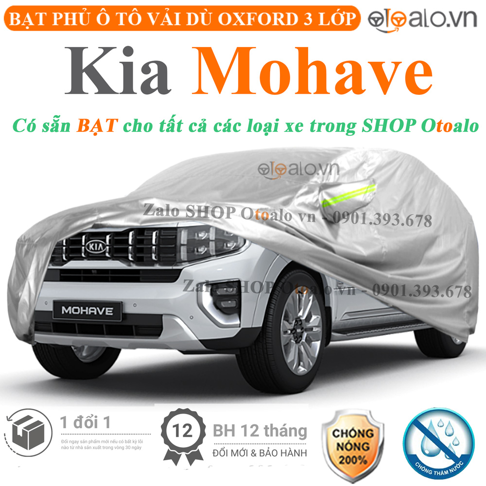 Bạt che phủ xe Kia Mohave 3 lớp cao cấp - OTOALO Bạt che phủ xe Kia Mohave 3 lớp cao cấp - OTOALO