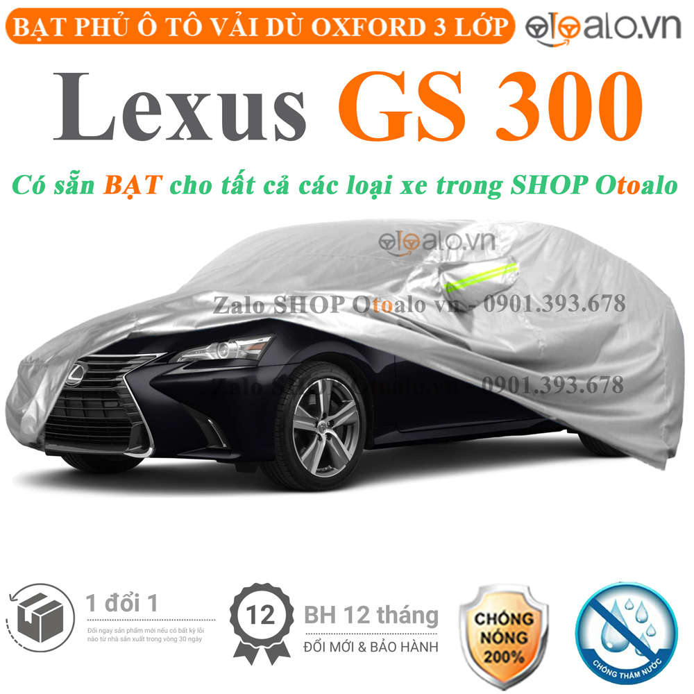 Bạt che phủ xe Lexus GS 300 3 lớp cao cấp - OTOALO Bạt che phủ xe Lexus GS 300 3 lớp cao cấp - OTOALO