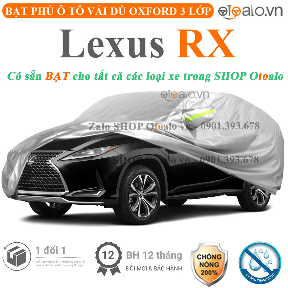 Bạt che phủ xe Lexus RX 3 lớp cao cấp - OTOALO Bạt che phủ xe Lexus RX 3 lớp cao cấp - OTOALO