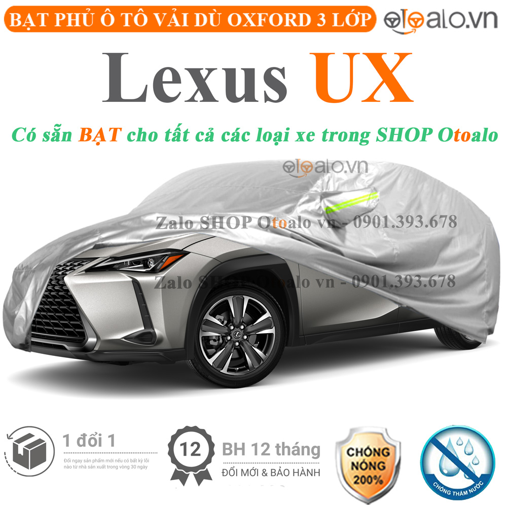Bạt che phủ xe Lexus UX200 3 lớp cao cấp - OTOALO Bạt che phủ xe Lexus UX200 3 lớp cao cấp - OTOALO