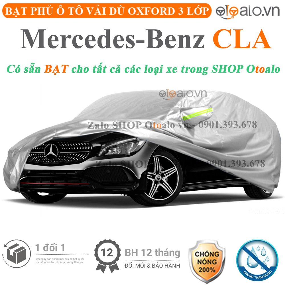 Bạt che phủ xe Mercedes CLA 3 lớp cao cấp - OTOALO Bạt che phủ xe Mercedes CLA 3 lớp cao cấp - OTOALO