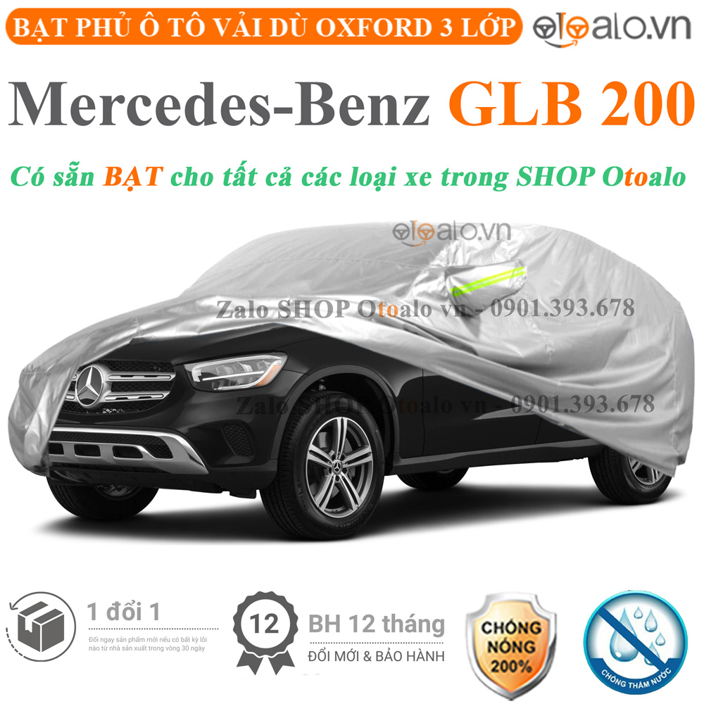 Bạt che phủ xe Mercedes Benz GLB 200 3 lớp cao cấp - OTOALO Bạt che phủ xe Mercedes Benz GLB 200 3 lớp cao cấp - OTOALO