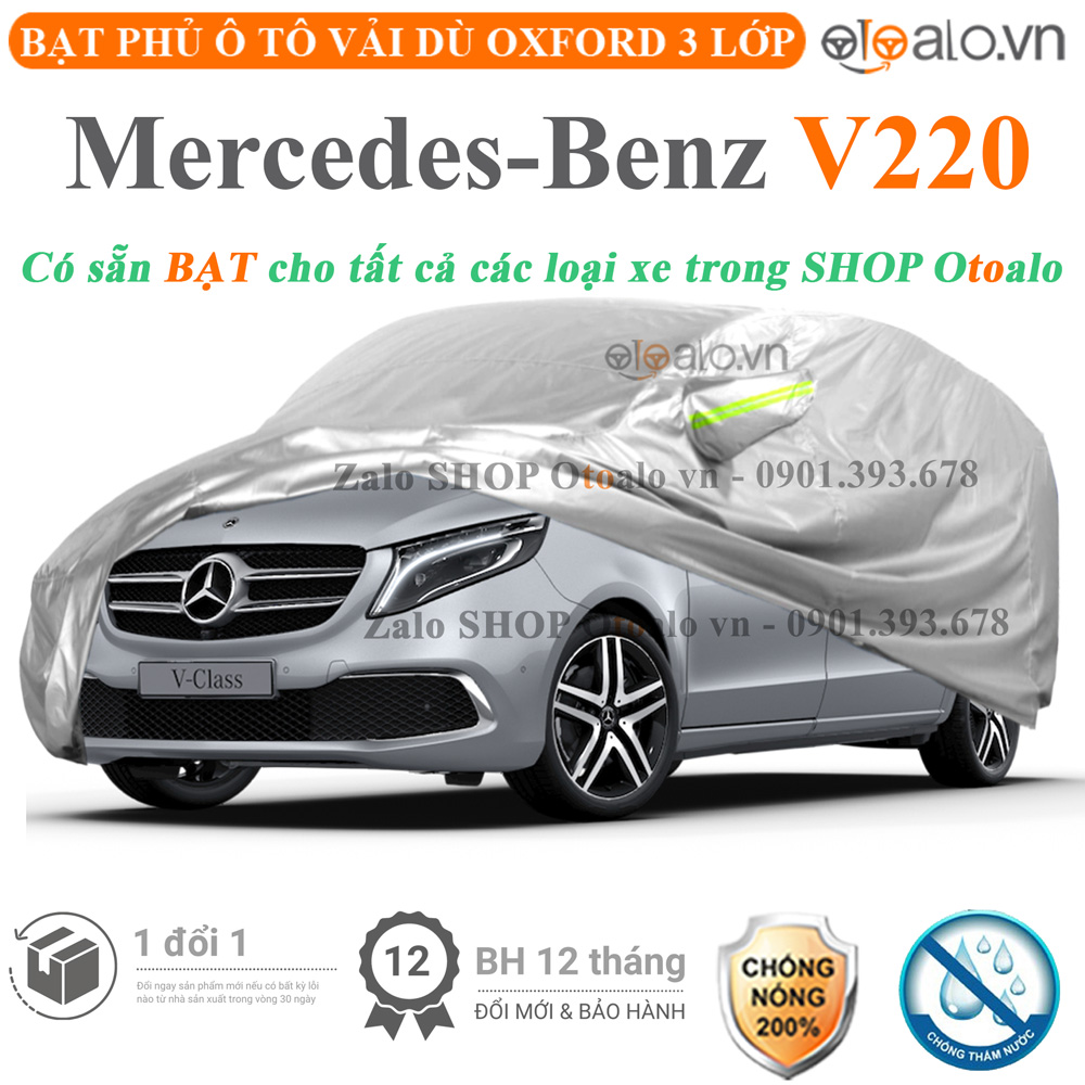 Bạt che phủ xe Mercedes Benz V220 3 lớp cao cấp - OTOALO Bạt che phủ xe Mercedes Benz V220 3 lớp cao cấp - OTOALO