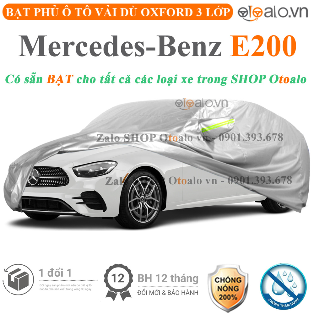 Bạt che phủ xe Mercedes E200 3 lớp cao cấp - OTOALO Bạt che phủ xe Mercedes E200 3 lớp cao cấp - OTOALO