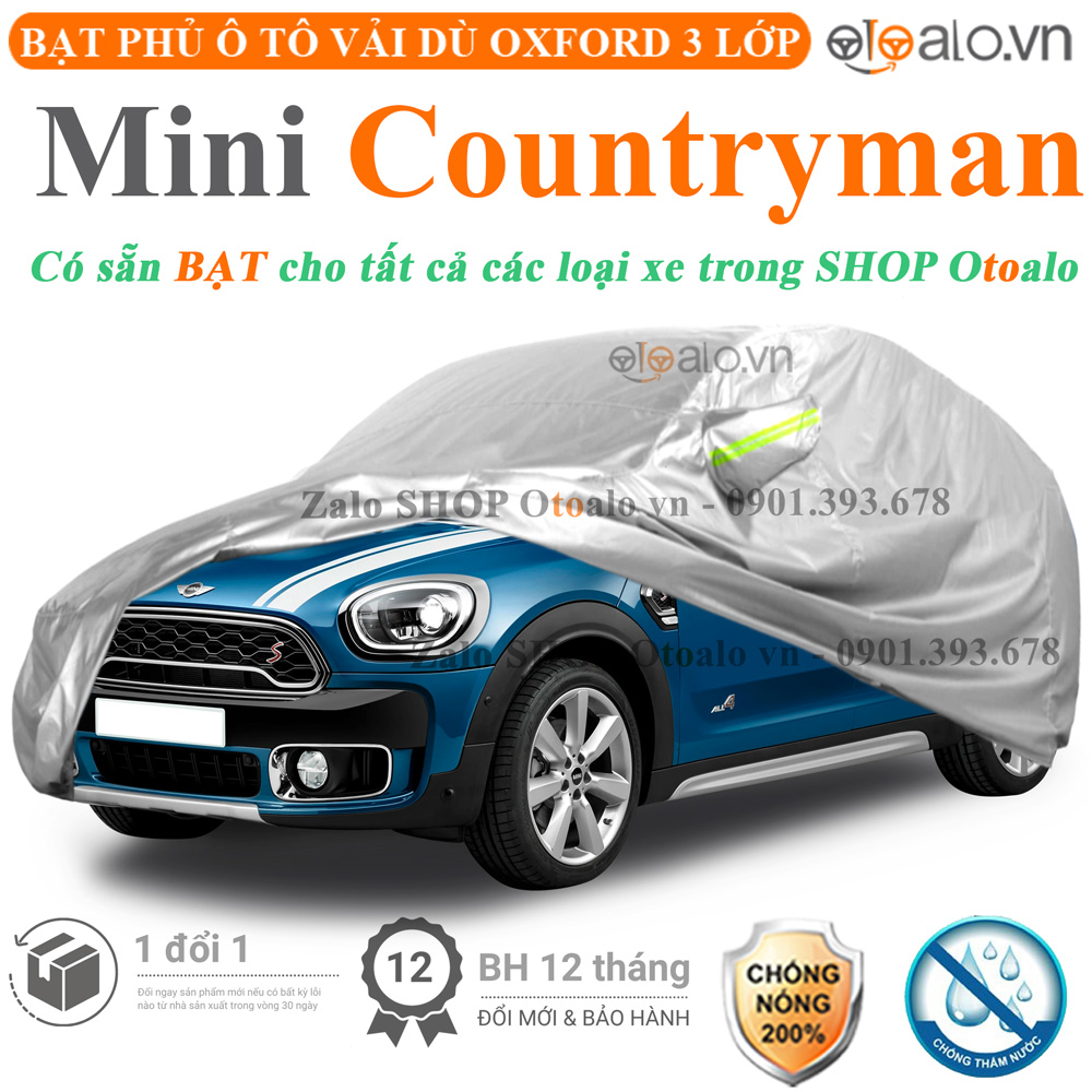 Bạt che phủ xe MINI Countryman 3 lớp cao cấp - OTOALO Bạt che phủ xe MINI Countryman 3 lớp cao cấp - OTOALO