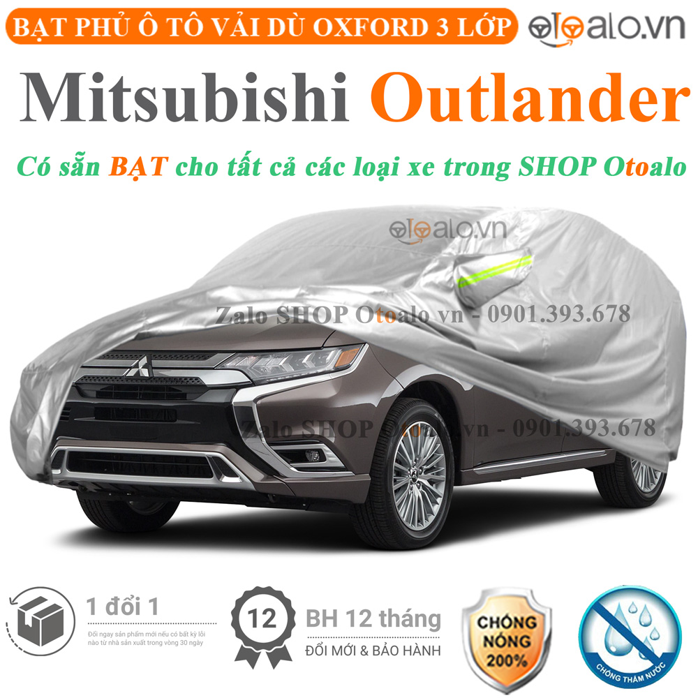 Bạt che phủ xe Mitsubishi Outlander 3 lớp cao cấp - OTOALO Bạt che phủ xe Mitsubishi Outlander 3 lớp cao cấp - OTOALO