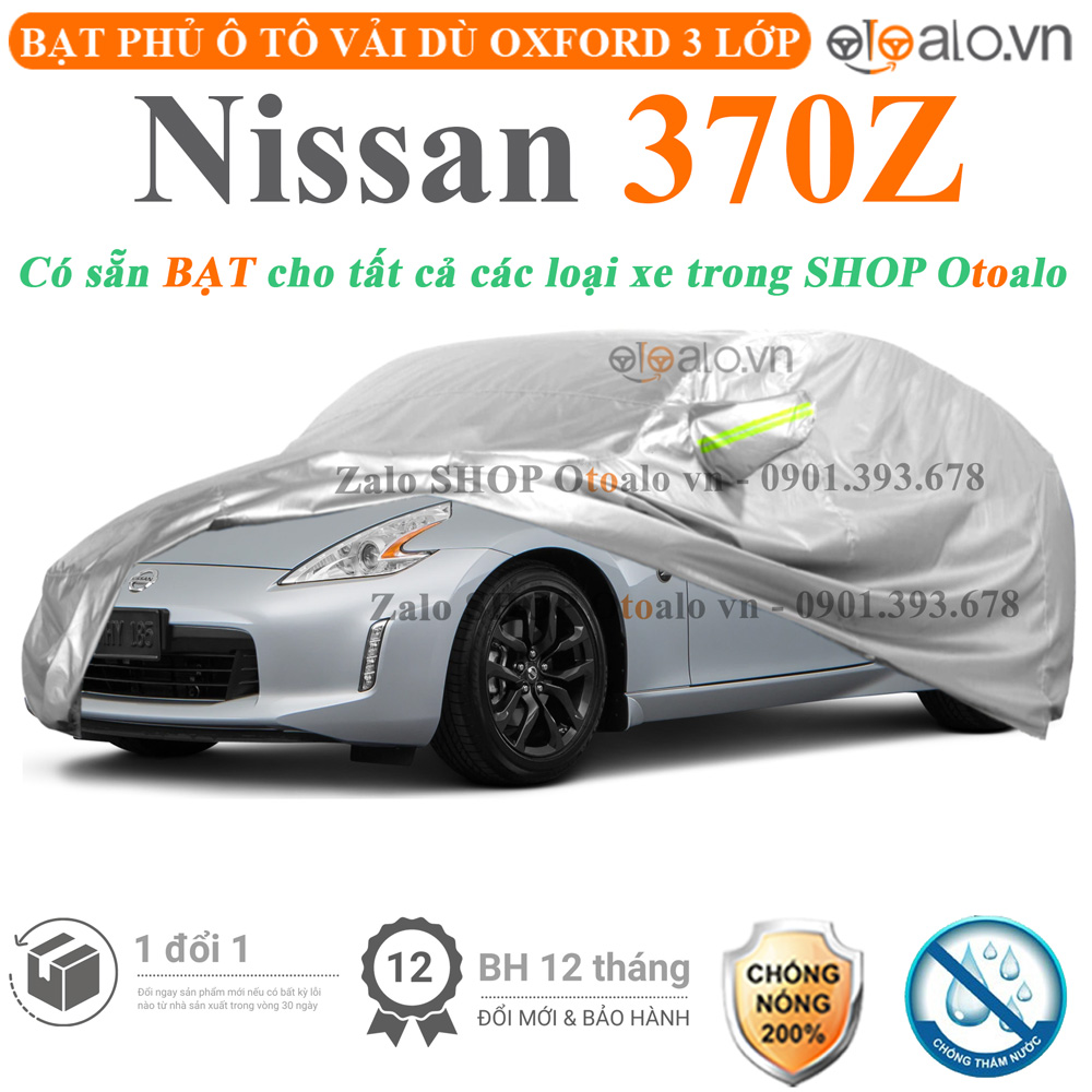 Bạt che phủ xe Nissan 370Z 3 lớp cao cấp - OTOALO Bạt che phủ xe Nissan 370Z 3 lớp cao cấp - OTOALO