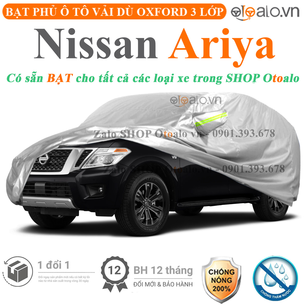 Bạt che phủ xe Nissan Ariya 3 lớp cao cấp - OTOALO Bạt che phủ xe Nissan Ariya 3 lớp cao cấp - OTOALO