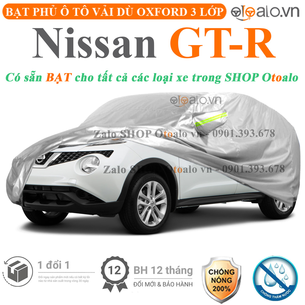 Bạt che phủ xe Nissan GT-R 3 lớp cao cấp - OTOALO Bạt che phủ xe Nissan GT-R 3 lớp cao cấp - OTOALO