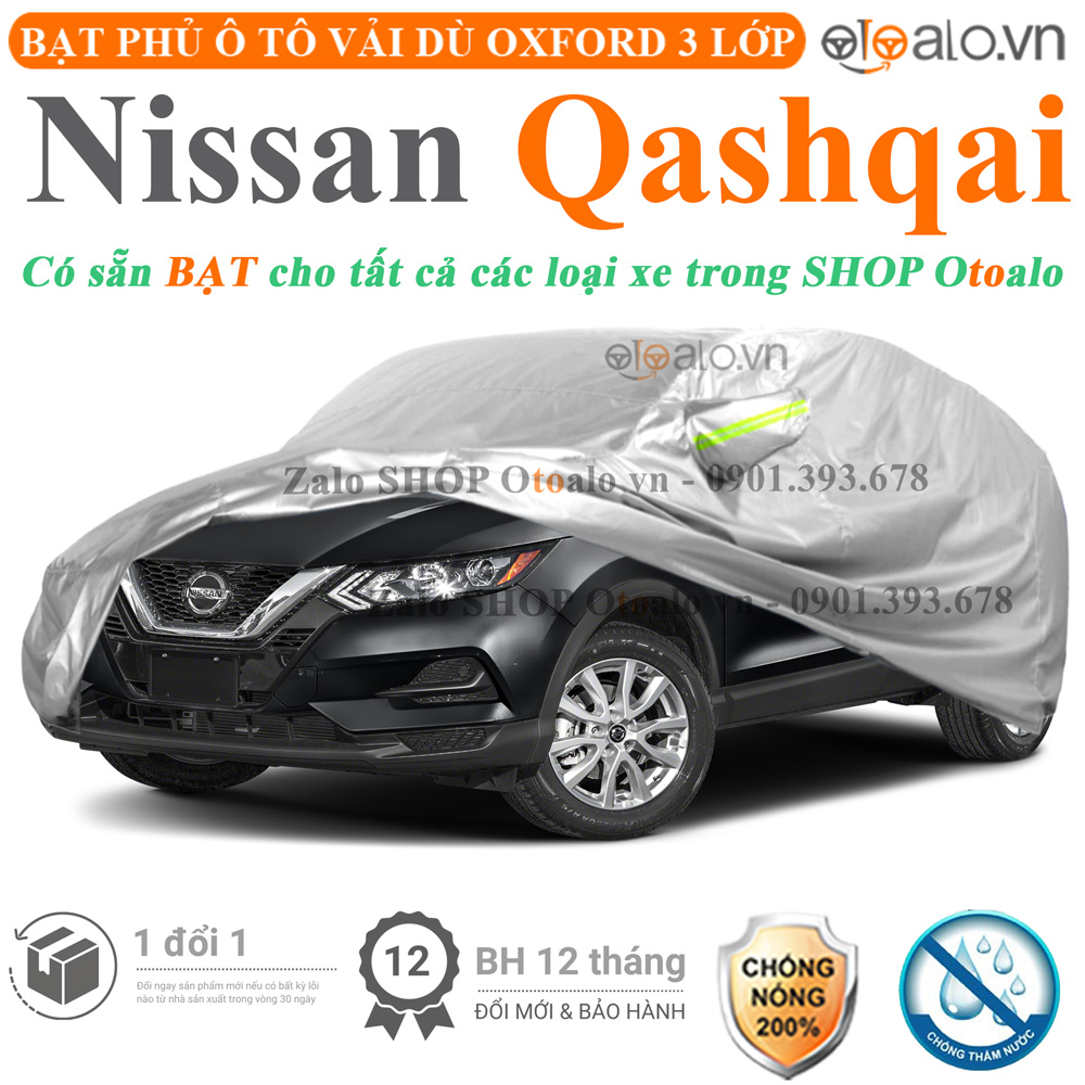 Bạt che phủ xe Nissan Qashqai 3 lớp cao cấp - OTOALO Bạt che phủ xe Nissan Qashqai 3 lớp cao cấp - OTOALO