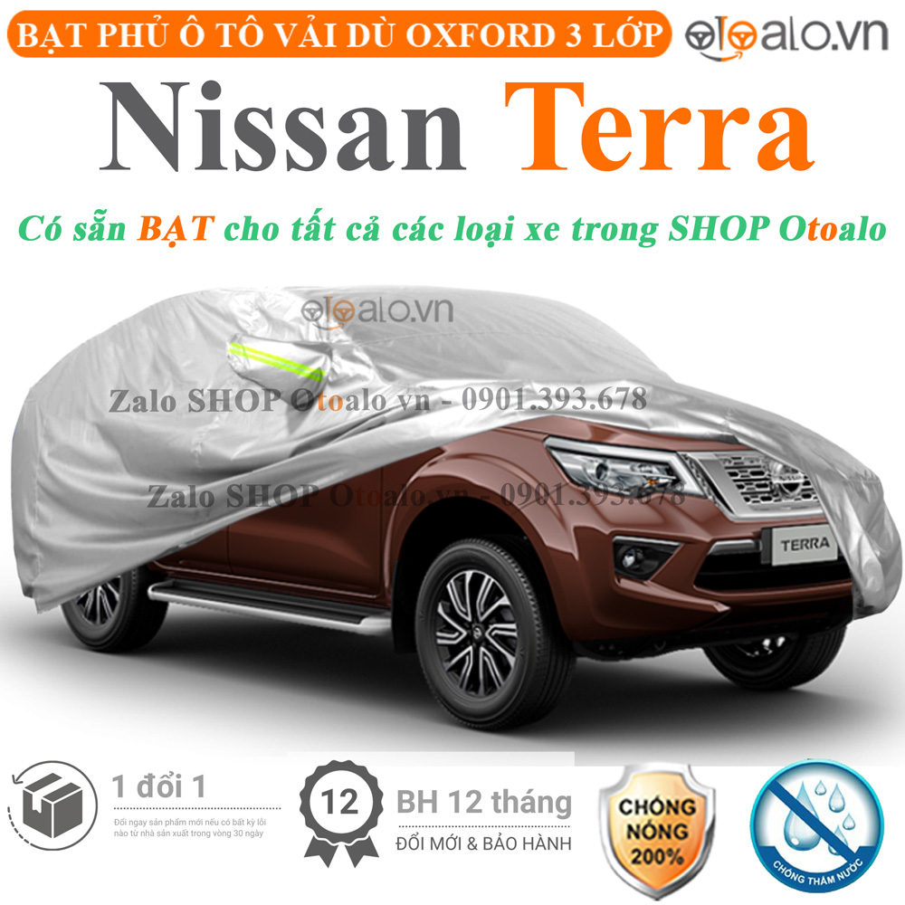 Bạt che phủ xe Nissan Terra 3 lớp cao cấp - OTOALO Bạt che phủ xe Nissan Terra 3 lớp cao cấp - OTOALO