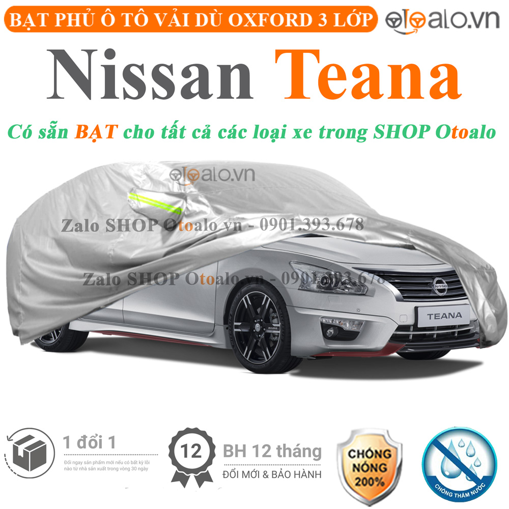 Bạt che phủ xe Nissan Teana 3 lớp cao cấp - OTOALO Bạt che phủ xe Nissan Teana 3 lớp cao cấp - OTOALO