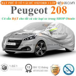 Bạt che phủ xe Peugeot 208 3 lớp cao cấp - OTOALO