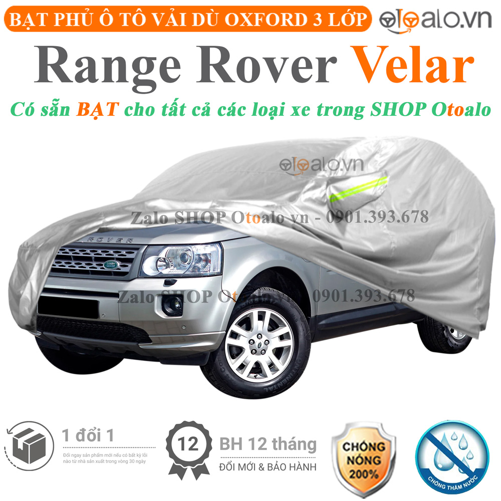 Bạt che phủ xe Range Rover Velar 3 lớp cao cấp - OTOALO Bạt che phủ xe Range Rover Velar 3 lớp cao cấp - OTOALO