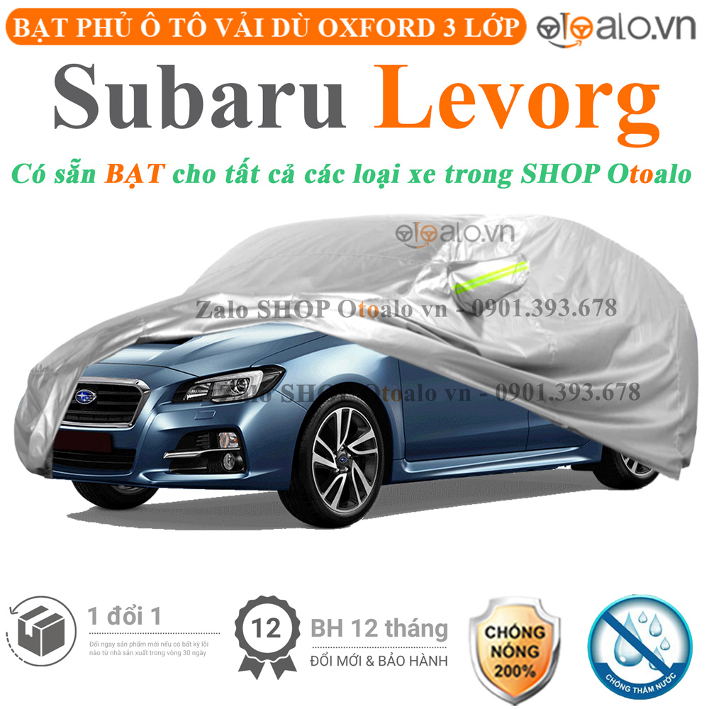 Bạt che phủ xe Subaru Levorg 3 lớp cao cấp - OTOALO Bạt che phủ xe Subaru Levorg 3 lớp cao cấp - OTOALO