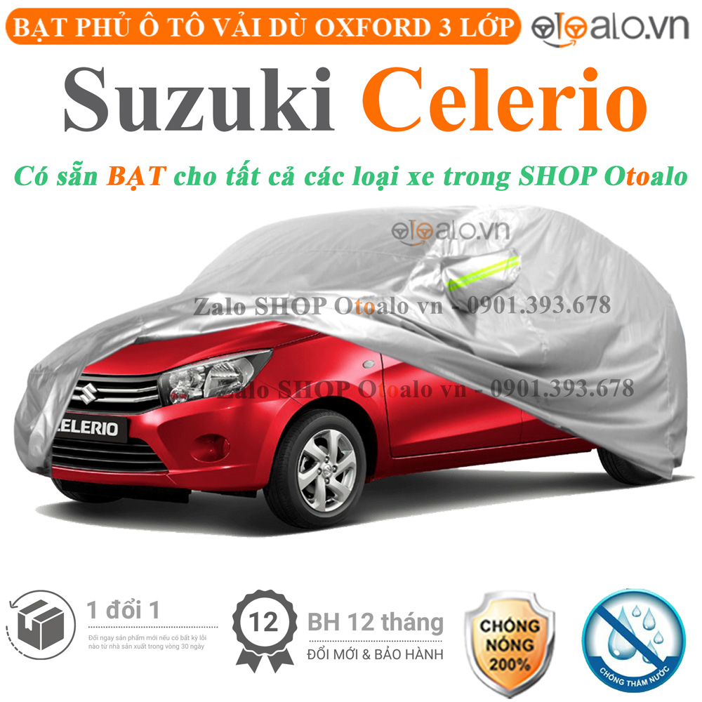 Bạt che phủ xe Suzuki Celerio 3 lớp cao cấp - OTOALO Bạt che phủ xe Suzuki Celerio 3 lớp cao cấp - OTOALO