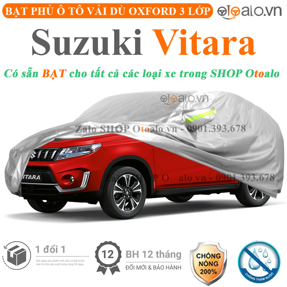 Bạt che phủ xe Suzuki Vitara 3 lớp cao cấp - OTOALO Bạt che phủ xe Suzuki Vitara 3 lớp cao cấp - OTOALO