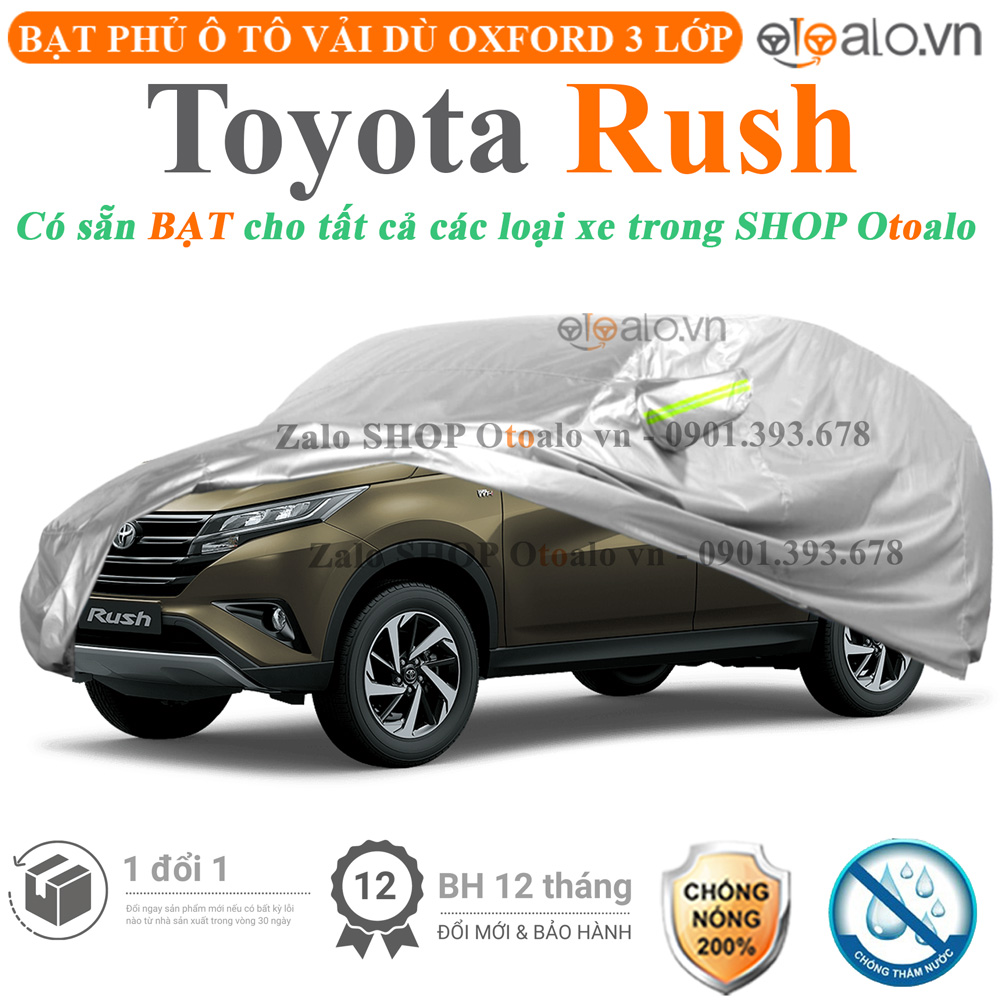 Bạt che phủ xe Toyota Rush 3 lớp cao cấp - OTOALO Bạt che phủ xe Toyota Rush 3 lớp cao cấp - OTOALO