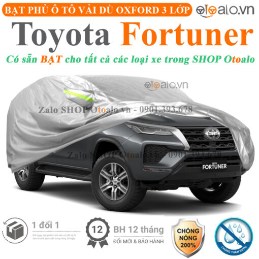 Bạt che phủ xe Toyota Fortuner 3 lớp cao cấp - OTOALO