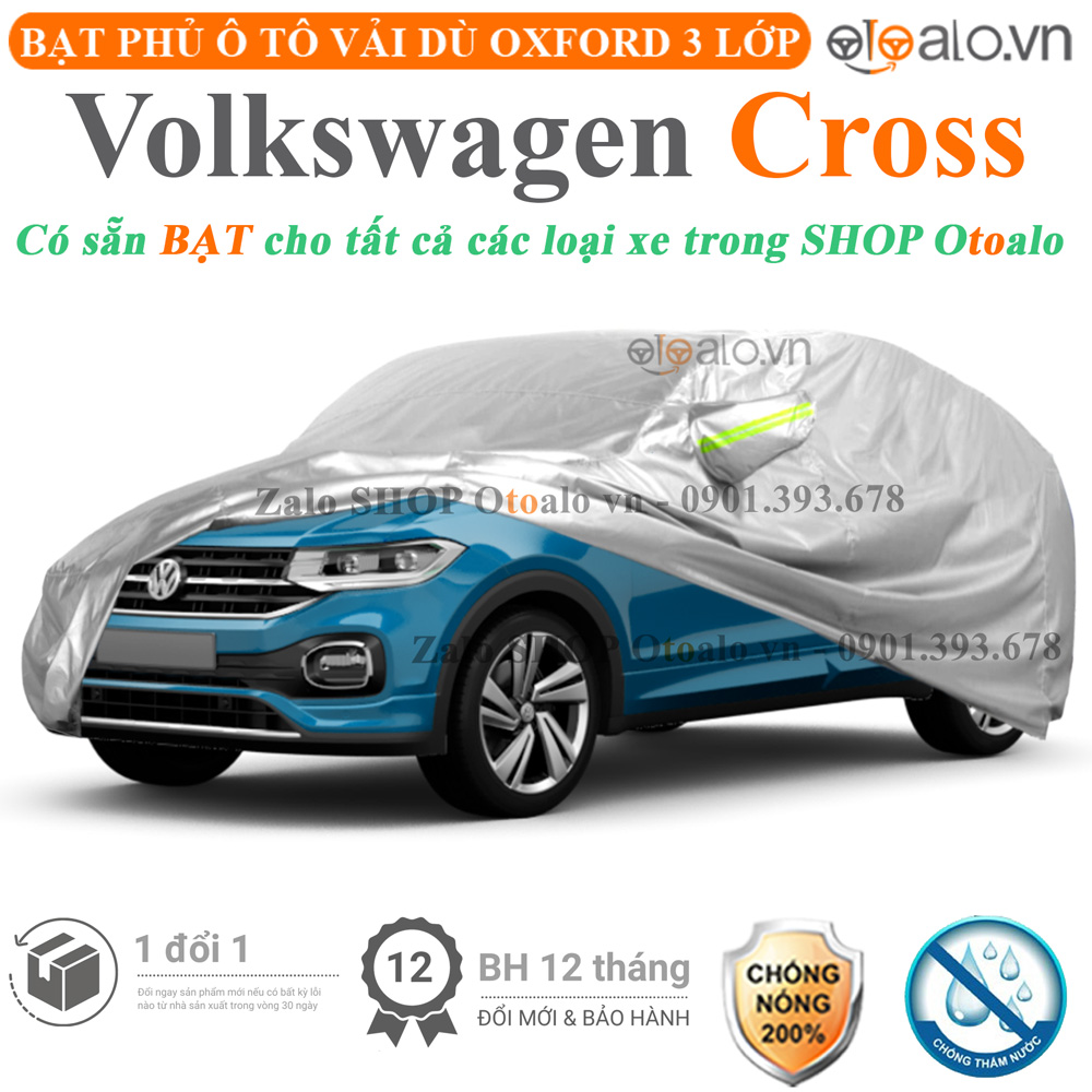 Bạt che phủ xe Volkswagen Cross 3 lớp cao cấp - OTOALO Bạt che phủ xe Volkswagen Cross 3 lớp cao cấp - OTOALO