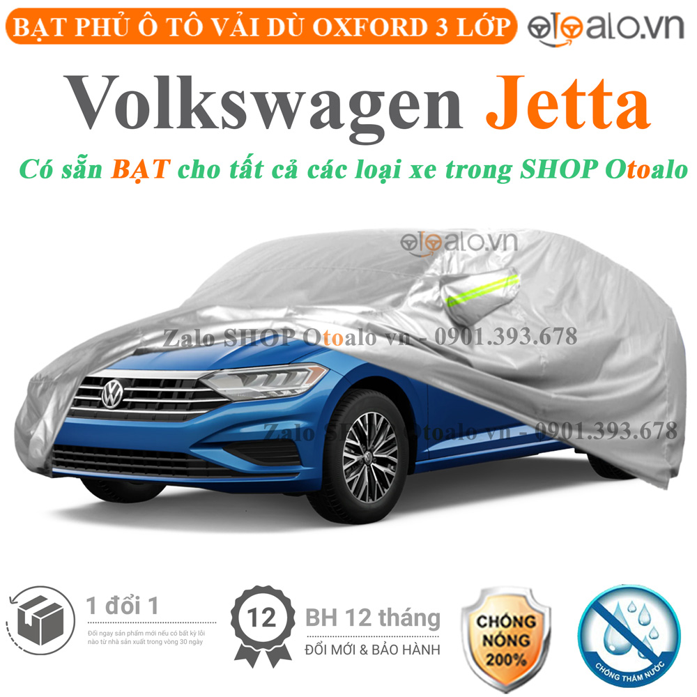 Bạt che phủ xe Volkswagen Jetta 3 lớp cao cấp - OTOALO Bạt che phủ xe Volkswagen Jetta 3 lớp cao cấp - OTOALO