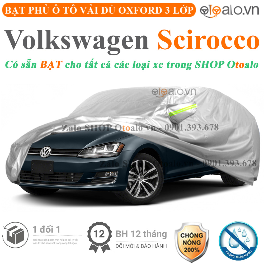 Bạt che phủ xe Volkswagen Scirocco 3 lớp cao cấp - OTOALO Bạt che phủ xe Volkswagen Scirocco 3 lớp cao cấp - OTOALO