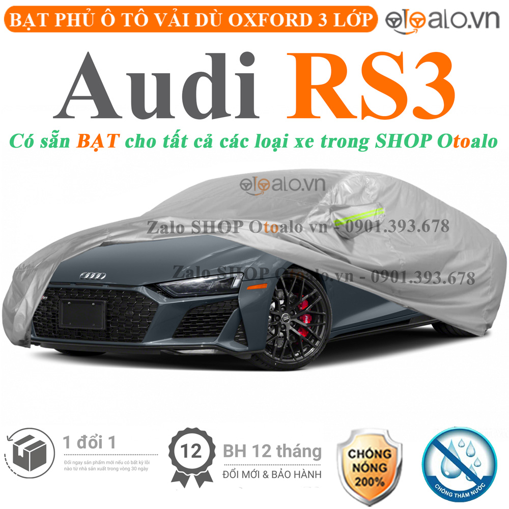 Bạt che phủ xe Audi RS3 3 lớp cao cấp - OTOALO Bạt che phủ xe Audi RS3 3 lớp cao cấp - OTOALO