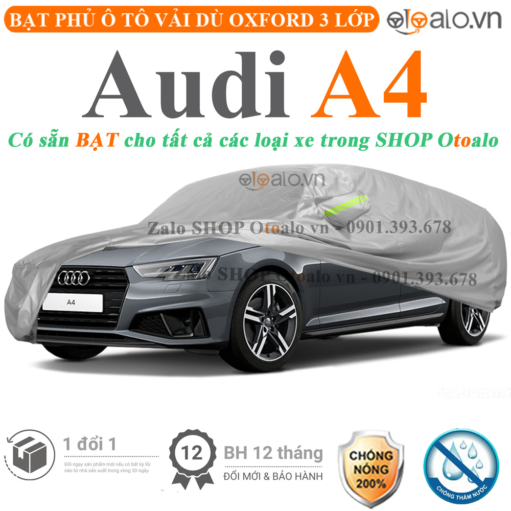 Bạt che phủ xe Audi A4 3 lớp cao cấp - OTOALO Bạt che phủ xe Audi A4 3 lớp cao cấp - OTOALO