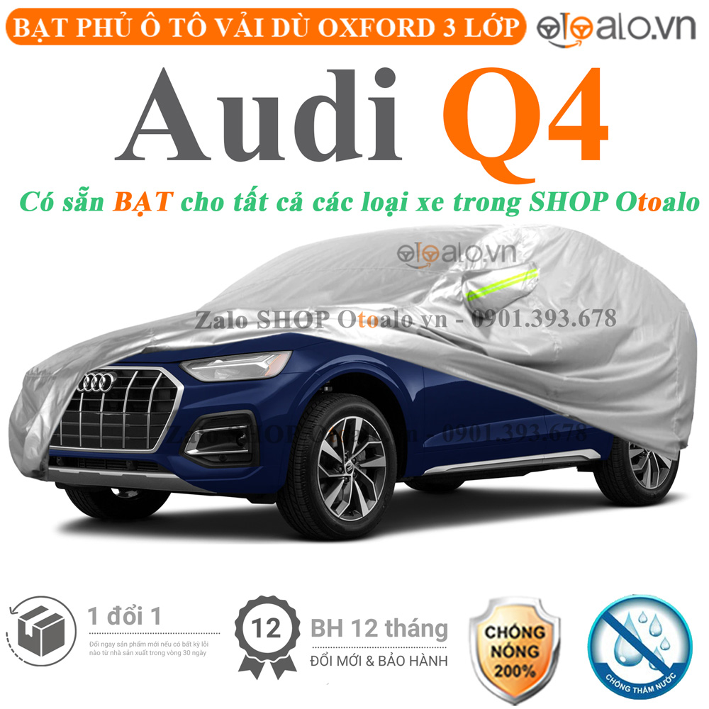 Bạt che phủ xe Audi Q4 3 lớp cao cấp - OTOALO Bạt che phủ xe Audi Q4 3 lớp cao cấp - OTOALO