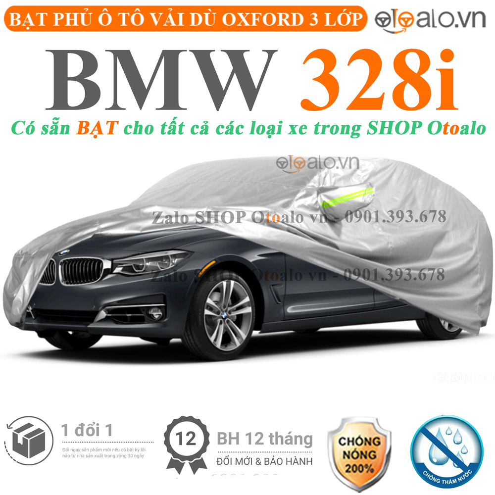 Bạt che phủ xe BMW 328i 3 lớp cao cấp - OTOALO Bạt che phủ xe BMW 328i 3 lớp cao cấp - OTOALO