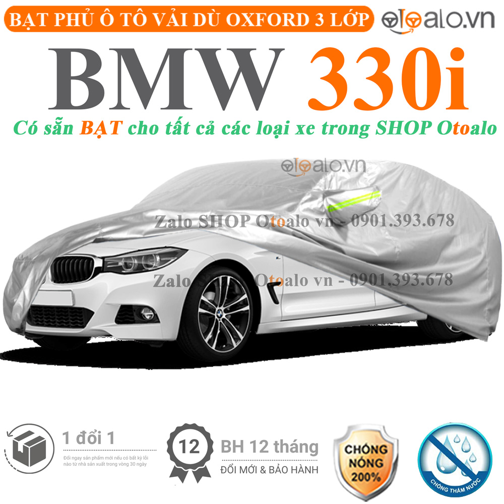 Bạt che phủ xe BMW 330i 3 lớp cao cấp - OTOALO Bạt che phủ xe BMW 330i 3 lớp cao cấp - OTOALO