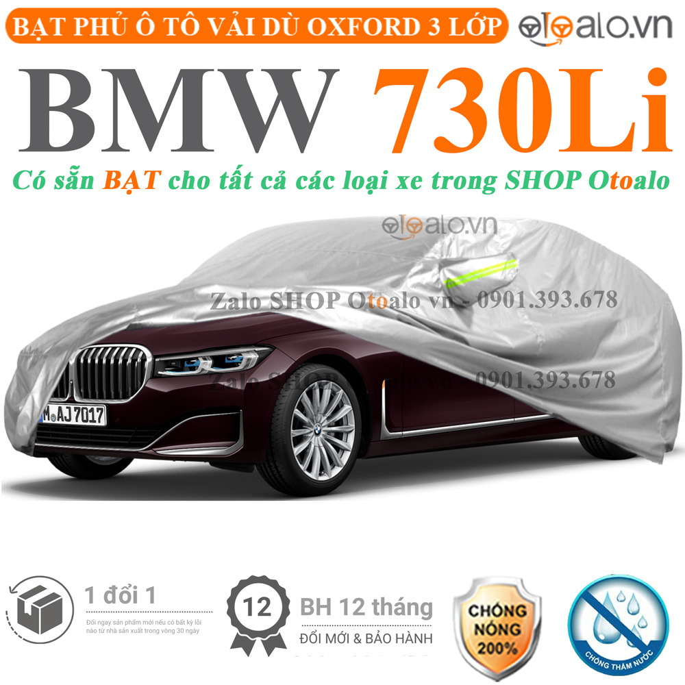 Bạt che phủ xe BMW 730Li 3 lớp cao cấp - OTOALO Bạt che phủ xe BMW 730Li 3 lớp cao cấp - OTOALO
