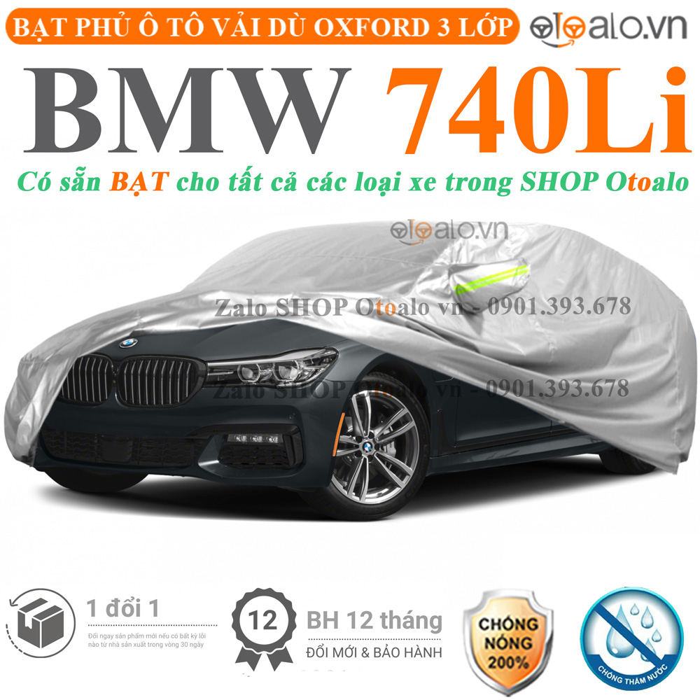 Bạt che phủ xe BMW 740Li 3 lớp cao cấp - OTOALO Bạt che phủ xe BMW 740Li 3 lớp cao cấp - OTOALO