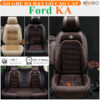 Áo trùm ghế ô tô Ford Ka da hạt gỗ tự nhiên cao cấp - OTOALO