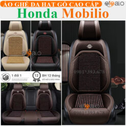 Áo trùm ghế ô tô Honda Mobilio da hạt gỗ tự nhiên cao cấp - OTOALO