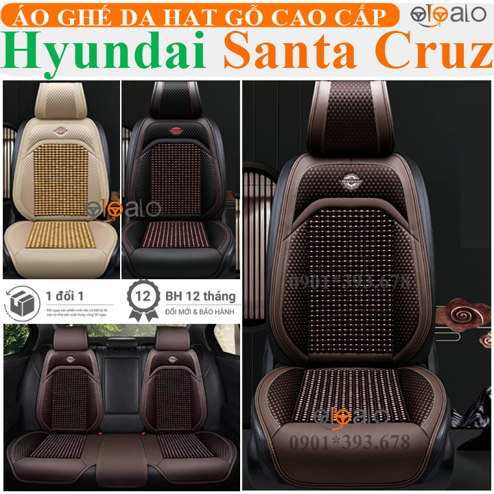 Áo trùm ghế ô tô Hyundai Santa Cruz da hạt gỗ tự nhiên cao cấp - OTOALO Áo trùm ghế ô tô Hyundai Santa Cruz da hạt gỗ tự nhiên cao cấp - OTOALO