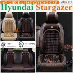 Áo trùm ghế ô tô Hyundai Stargazer da hạt gỗ tự nhiên cao cấp - OTOALO