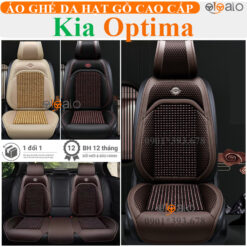 Áo trùm ghế ô tô Kia Optima da hạt gỗ tự nhiên cao cấp - OTOALO