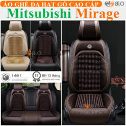Áo trùm ghế ô tô Mitsubishi Mirage da hạt gỗ tự nhiên cao cấp - OTOALO