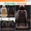 Áo trùm ghế ô tô Porsche Taycan da hạt gỗ tự nhiên cao cấp - OTOALO