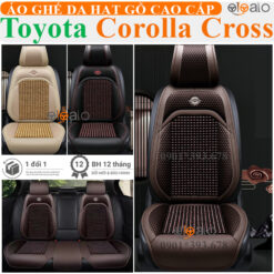 Áo trùm ghế ô tô Toyota Corolla Cross da hạt gỗ tự nhiên cao cấp - OTOALO