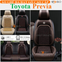 Áo trùm ghế ô tô Toyota Previa da hạt gỗ tự nhiên cao cấp - OTOALO