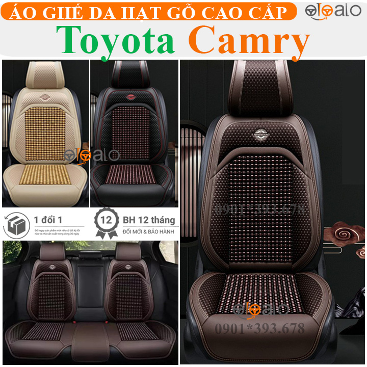 Áo trùm ghế ô tô Toyota Camry da hạt gỗ tự nhiên cao cấp - OTOALO Áo trùm ghế ô tô Toyota Camry da hạt gỗ tự nhiên cao cấp - OTOALO