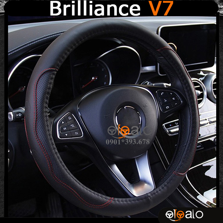 Bọc vô lăng xe Brilliance V7 da PU cao cấp - OTOALO Bọc vô lăng xe Brilliance V7 da PU cao cấp - OTOALO