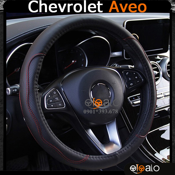 Bọc vô lăng xe Chevrolet Aveo da cao cấp lót caosu non - OTOALO Bọc vô lăng xe Chevrolet Aveo da cao cấp lót caosu non - OTOALO