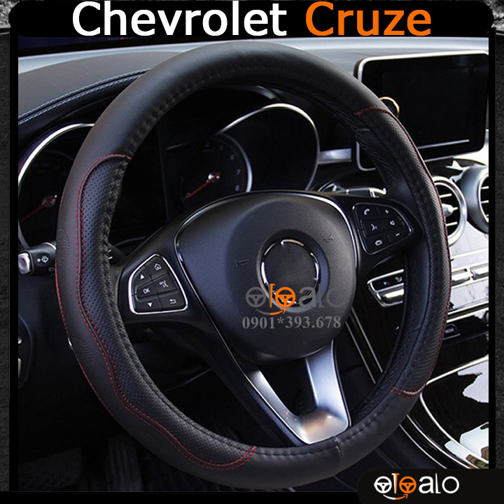 Bọc vô lăng xe Chevrolet Cruze da cao cấp lót caosu non - OTOALO Bọc vô lăng xe Chevrolet Cruze da cao cấp lót caosu non - OTOALO